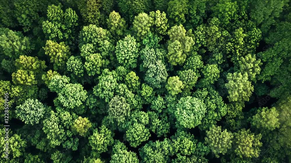 Aerial view of lush green forest canopy. (4) Aerial view of lush green forest canopy. (4)