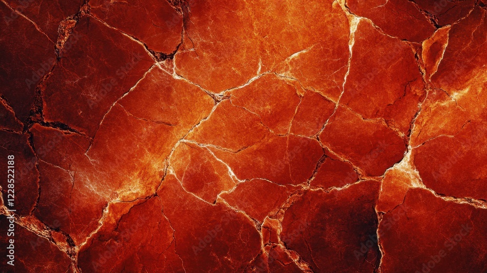 Fototapeta premium Dark red orange brown rock texture with cracks. Close-up. Rough mountain surface. Stone granite background for design. Nature.