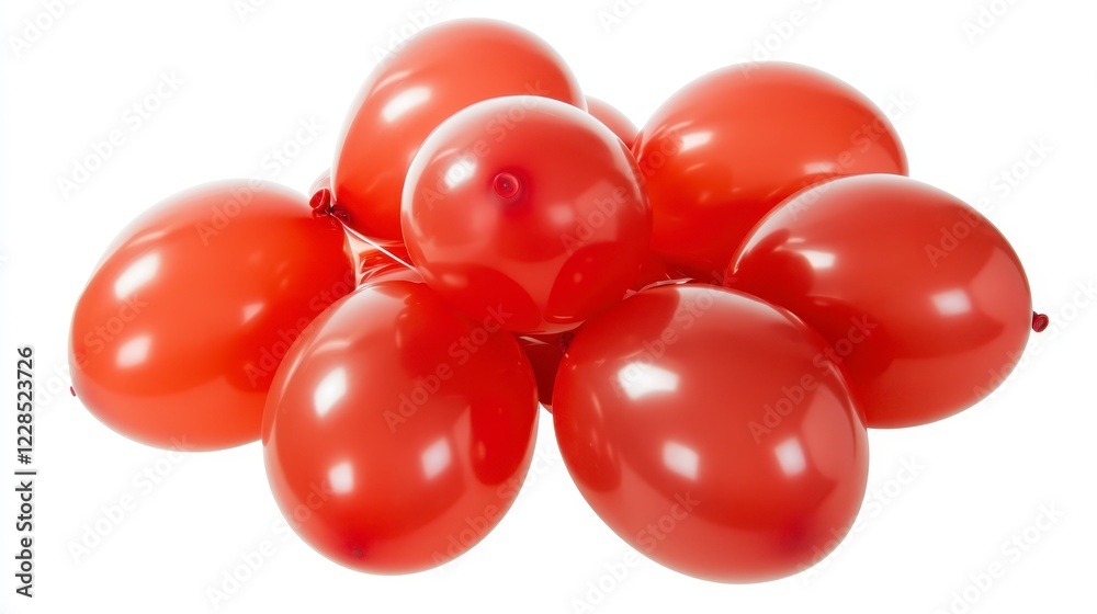 Vibrant Red Balloons Piled Together for Celebratory Events Vibrant Red Balloons Piled Together for Celebratory Events