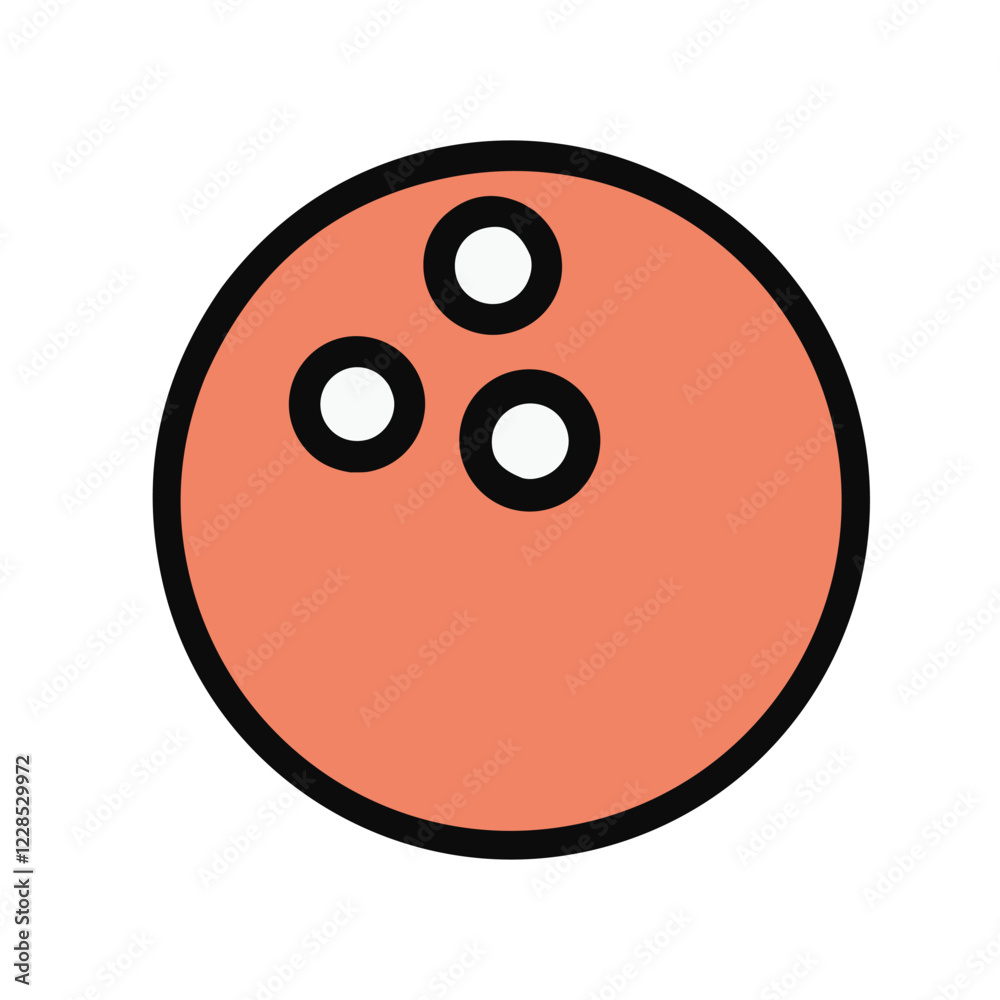 Bowling Ball Hand-drawn doodle sports and fitness equipment Bowling Ball Hand-drawn doodle sports and fitness equipment