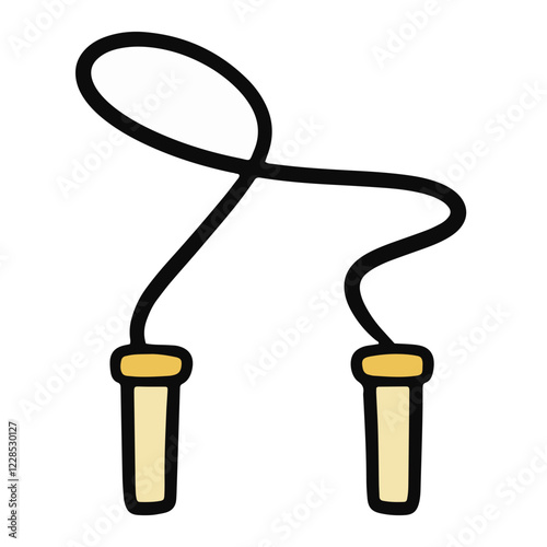Jump rope Hand-drawn doodle sports and fitness equipment