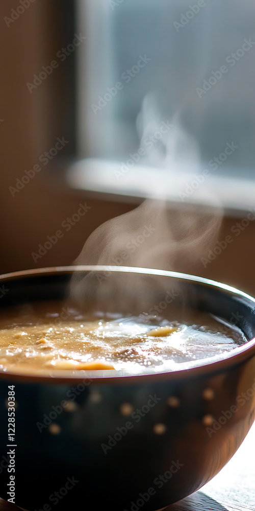 A Bowl of Steaming Soup, Perfect Comfort Food A Bowl of Steaming Soup, Perfect Comfort Food