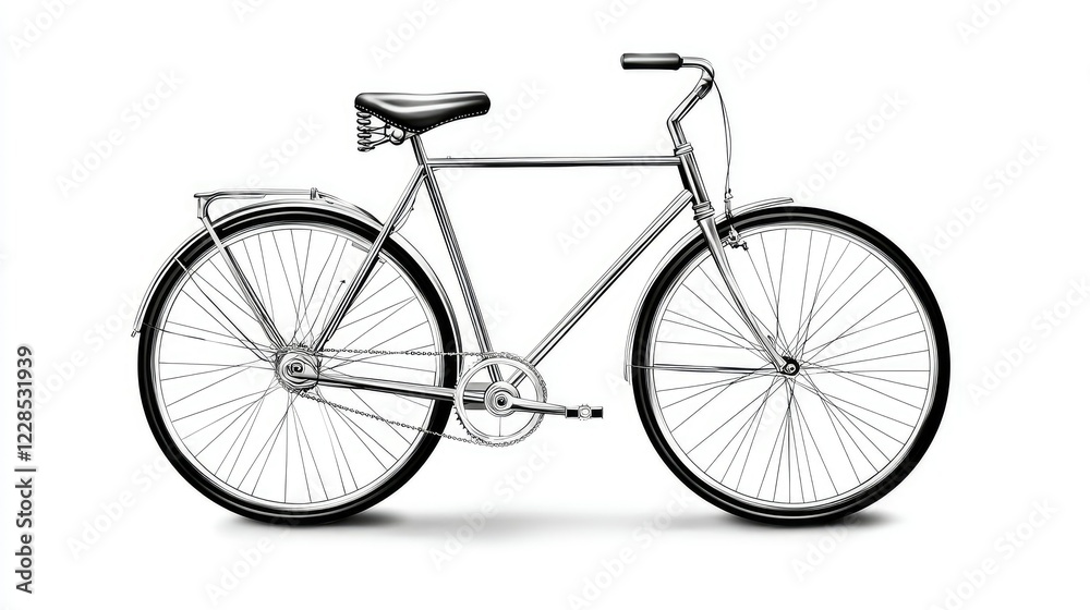Classic Single Speed Bicycle with Minimalist Design and Style Classic Single Speed Bicycle with Minimalist Design and Style