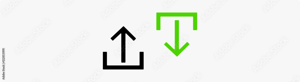 Download Icon, upload icon symbol, Download and Upload icon set Download Icon, upload icon symbol, Download and Upload icon set