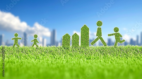 Business professionals developing an action plan for achieving carbon neutrality