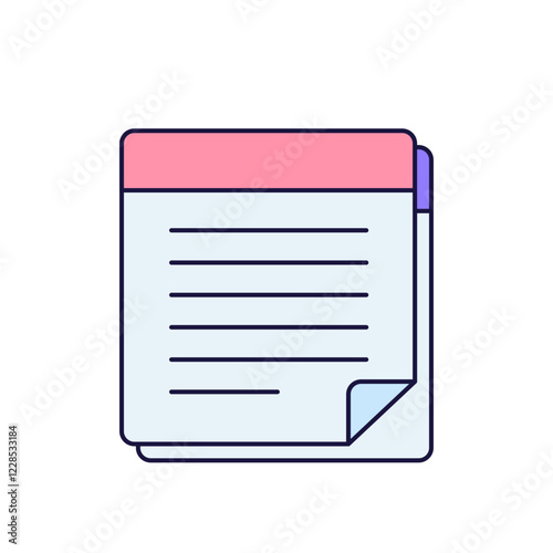 paper note icon vector