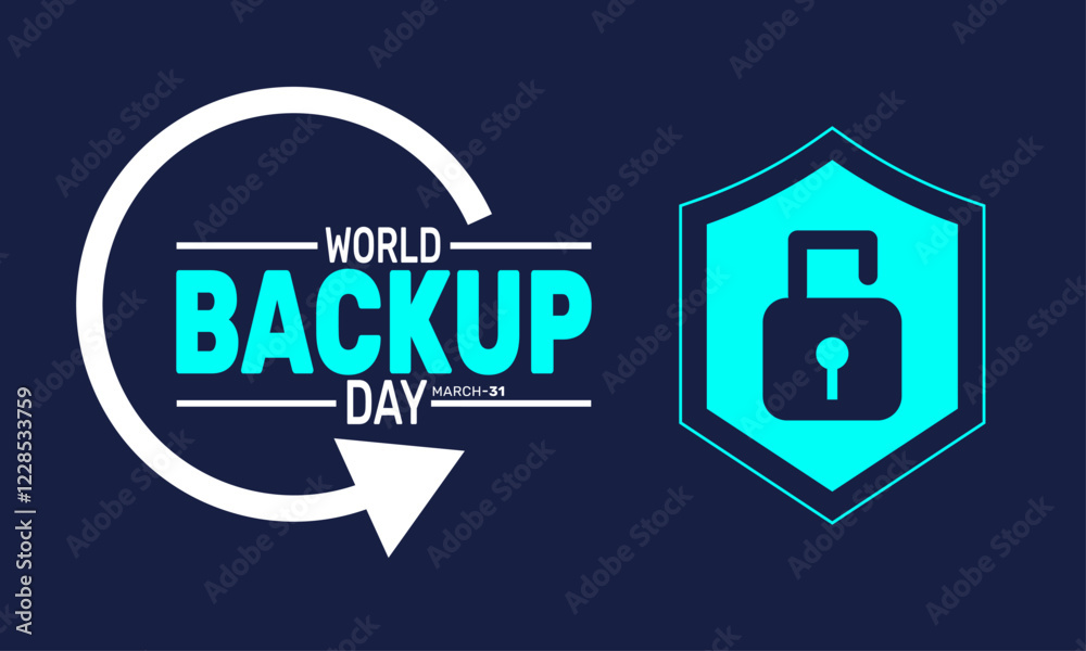 World Backup Day. March 31. This holiday-themed design is perfect for backgrounds, banners, greeting cards, posters with text inscription, and social media posts. Vector illustration.
World Backup Day. March 31. This holiday-themed design is perfect for backgrounds, banners, greeting cards, posters with text inscription, and social media posts. Vector illustration.