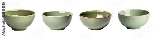 Wallpaper Mural Assortment of Handcrafted Ceramic Bowls in Serene Green Hues   Elegant Tableware Collection for Modern Dining and Culinary Presentation Torontodigital.ca