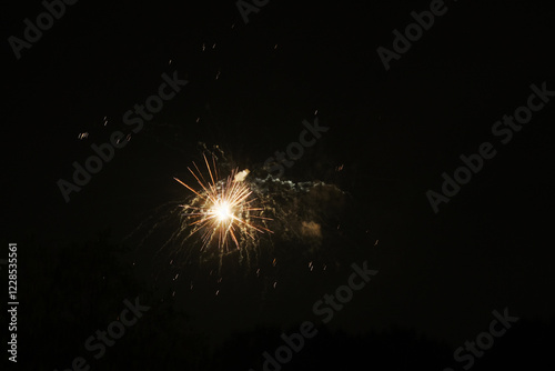 Firework display during New Year celebration photo