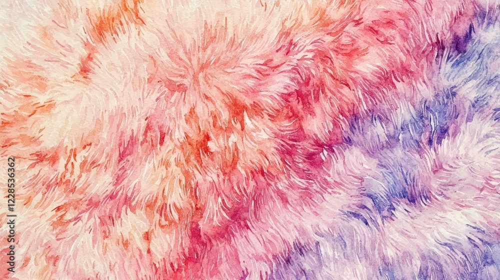 Obraz premium Soft and Colorful Watercolor Texture with Fuzzy Patterns