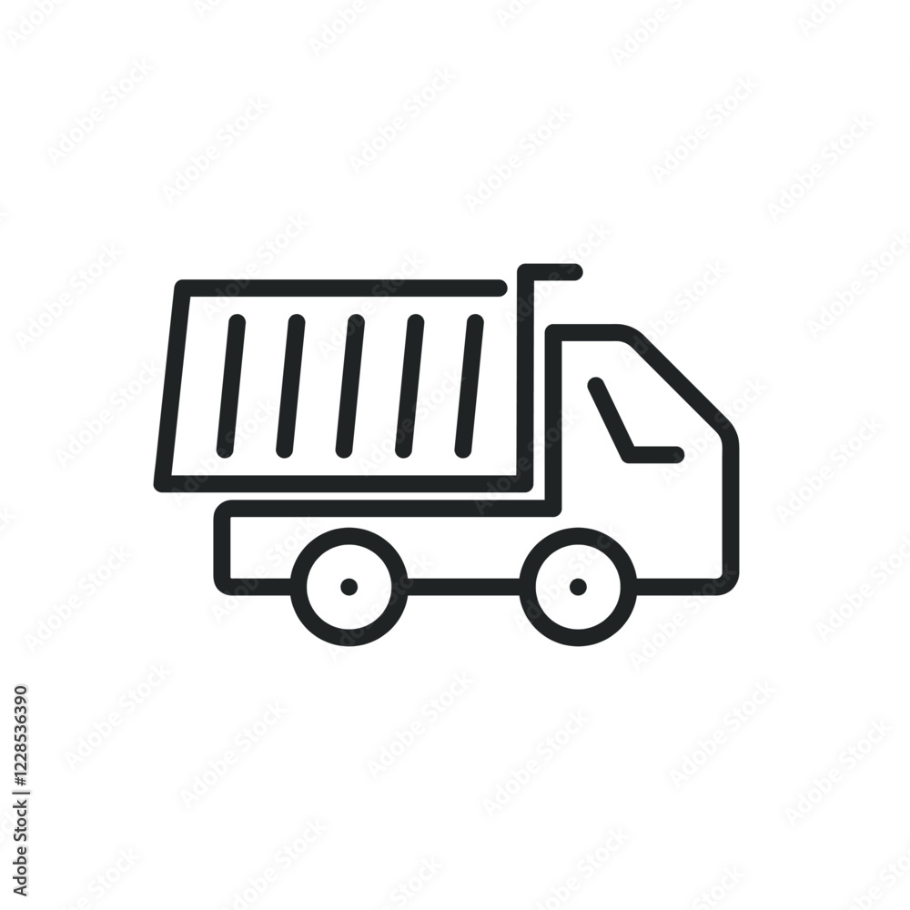 Heavy vehicle line icons. Editable stroke and Perfect pixel on transparent backgroun Heavy vehicle line icons. Editable stroke and Perfect pixel on transparent backgroun