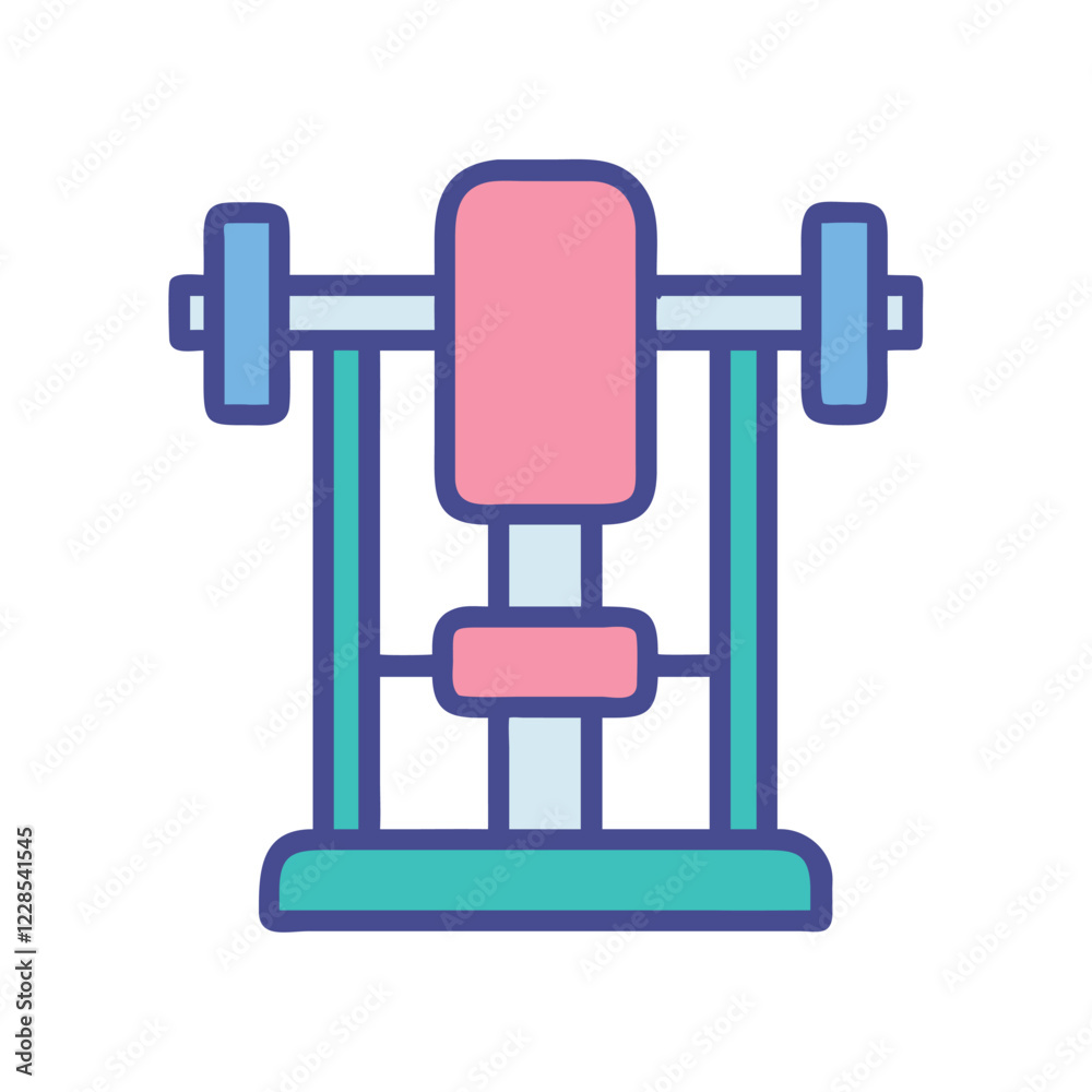 Leg press gym fitness strength training machine icon Leg press gym fitness strength training machine icon