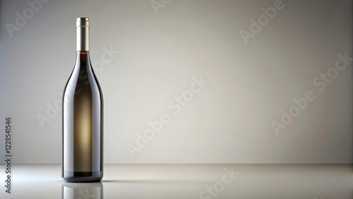 A wine bottle with a sleek photo