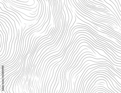 Abstract grayscale wavy lines background texture.