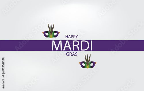 An artistic representation of Mardi Gras with lively colors