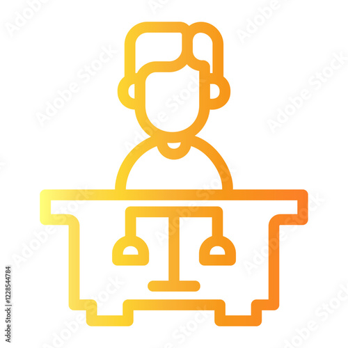 professions Line Gradient Icon