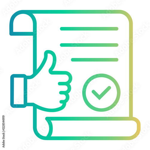 agreement Line Gradient Icon