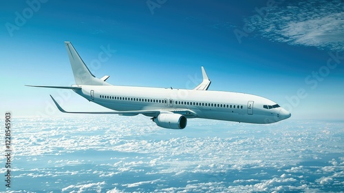 Wallpaper Mural Airplane Flying Above Clouds in Clear Blue Sky during Daytime Torontodigital.ca