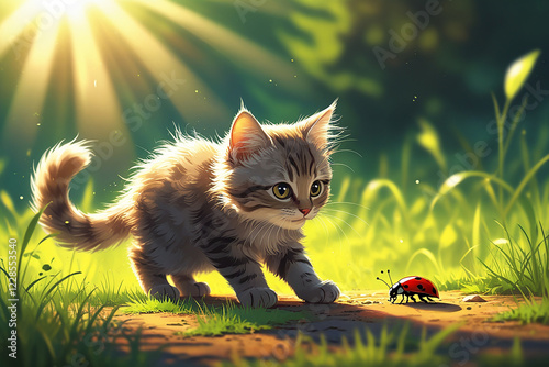 A highly detailed illustration of cat 