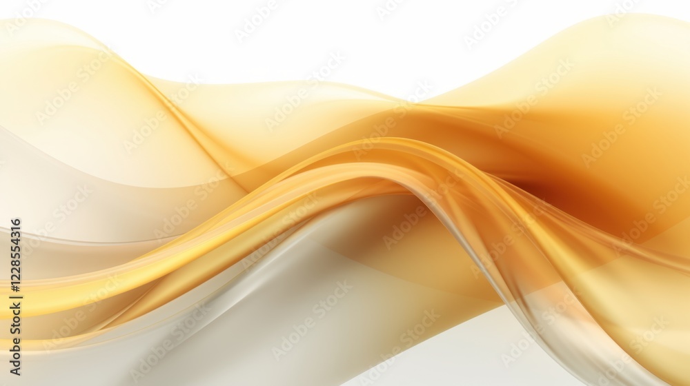 Obraz premium Abstract Golden Waves: Serene Flowing Design of Smooth Curves and Elegant Hues