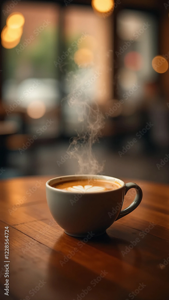 Close-Up of a Steaming Coffee Cup in a Cozy Minimalist Setting – Aesthetic Warm Tones, Wooden Table, and Coffee Beans in Extreme Detail, Capturing Rich Aromas and Indulgence in Stunning Close-Up of a Steaming Coffee Cup in a Cozy Minimalist Setting – Aesthetic Warm Tones, Wooden Table, and Coffee Beans in Extreme Detail, Capturing Rich Aromas and Indulgence in Stunning