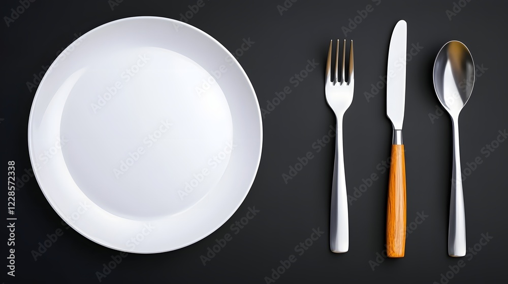 Minimalist catering icon collection showcasing a fork spoon and plate in a simple and stylized design suitable for restaurant cafe and menu branding on a plain black and white background Minimalist catering icon collection showcasing a fork spoon and plate in a simple and stylized design suitable for restaurant cafe and menu branding on a plain black and white background