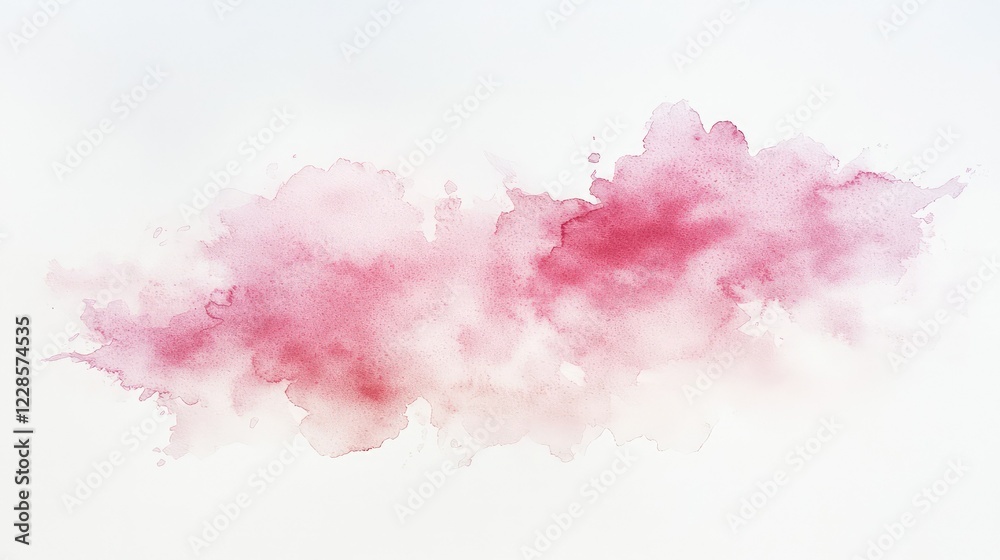 Fototapeta premium Soft Pink Watercolor Background with Textured Cloud Effects