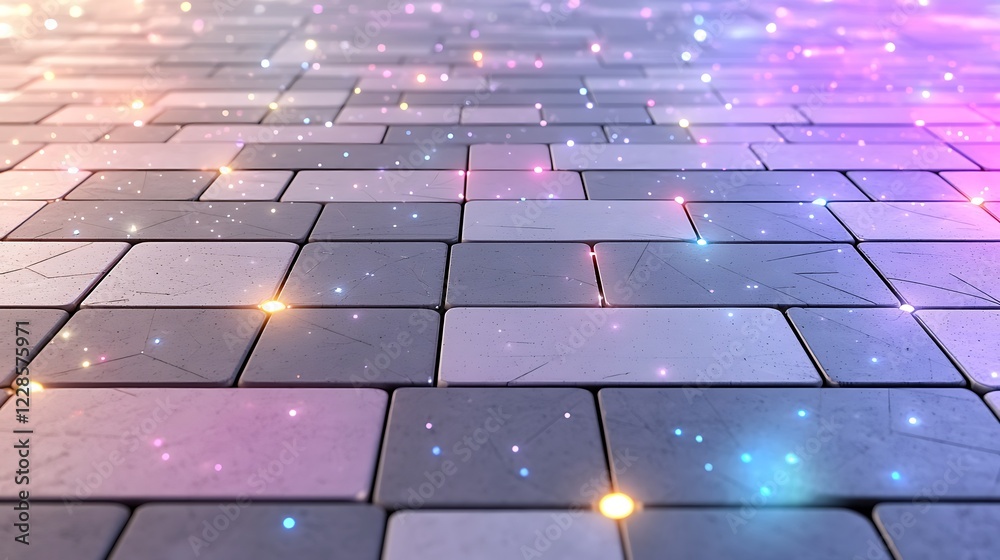 Obraz premium Illuminated tiles, abstract background, technology concept, website design