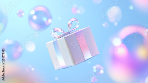 3D gift box with festive atmosphere