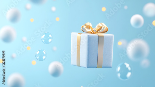 3D gift box with festive atmosphere