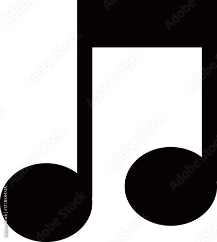 Music Note Icon Black
