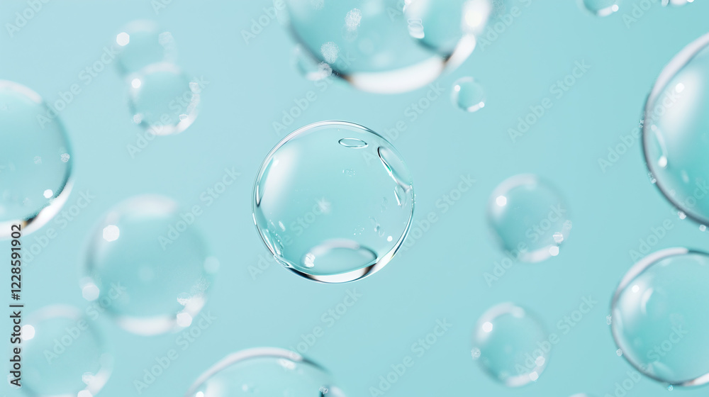 3D transparent water molecule background 3D transparent water molecule background