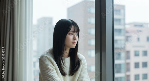 窓際に立つ女性 Free Download 窓際に立つ女性 - GFXLoad