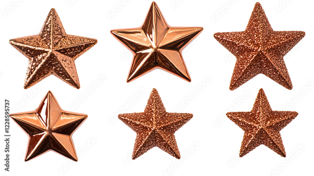 Obraz premium Sparkling Falling Stars on Clear Background Generative AI
