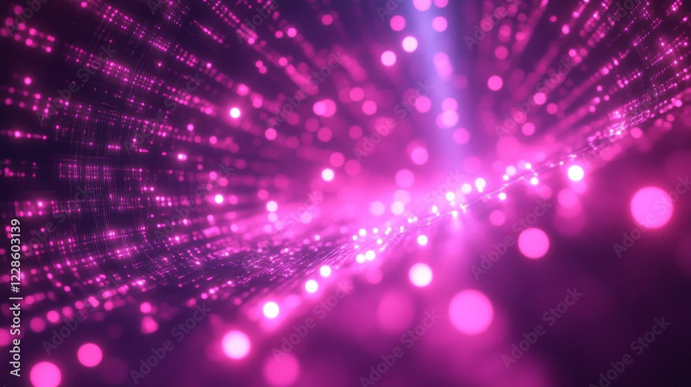 Abstract Pink Light Wave Digital Art Design Abstract Pink Light Wave Digital Art Design