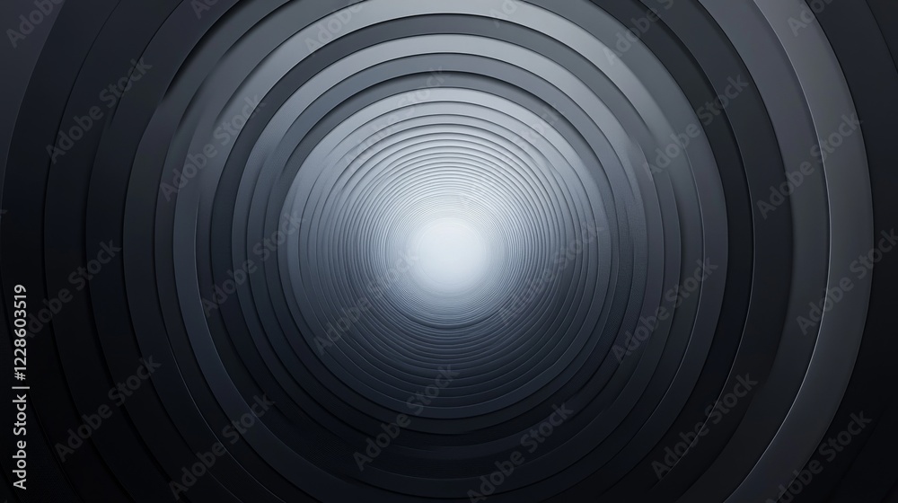 Fototapeta premium Abstract Concentric Circles Leading to Light