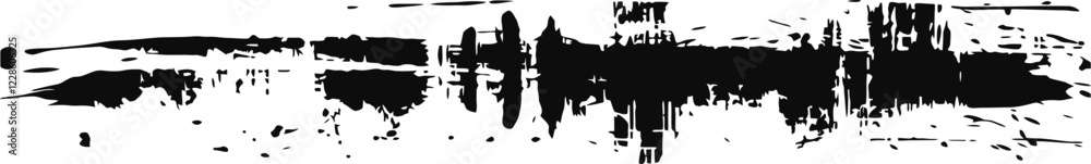 Obraz premium Grunge splatter border line