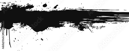 Grunge splatter border line