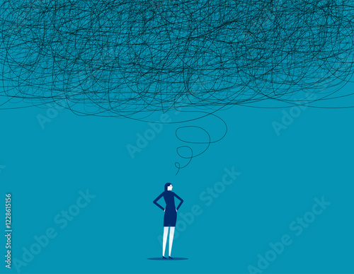 Businesses confusion and complexity, Business mistake vector flat style