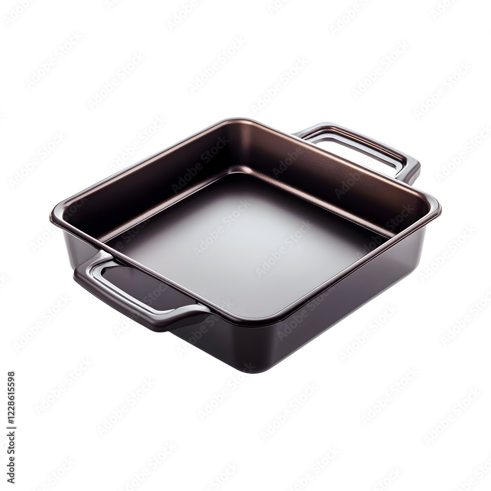 Premium Non-Stick Brownie Pan with Handle Isolated on Transparent Background Premium Non-Stick Brownie Pan with Handle Isolated on Transparent Background