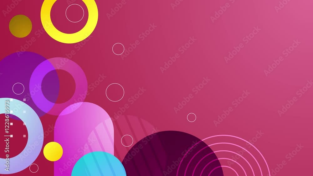 abstract illustration with vibrant geometric shapes in a colorful and harmonious design arrangement seamless 4k video background motion pop art design abstract illustration with vibrant geometric shapes in a colorful and harmonious design arrangement seamless 4k video background motion pop art design