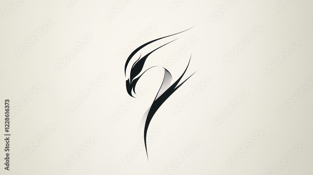 Abstract Stylized Bird of Prey Design