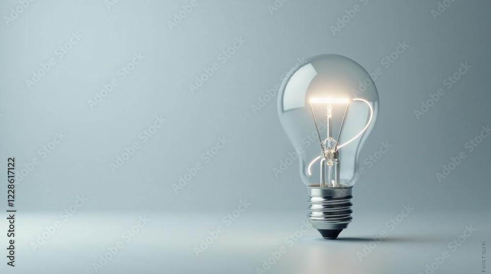 Illuminating Ideas A Glowing Filament Forms a Question Mark Within a Clear Glass Light Bulb on a Subtle Background Illuminating Ideas A Glowing Filament Forms a Question Mark Within a Clear Glass Light Bulb on a Subtle Background