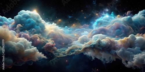 Wallpaper Mural Ethereal gas clouds suspended in the blackness of space , Galaxy Depths, Cosmic Clouds Torontodigital.ca