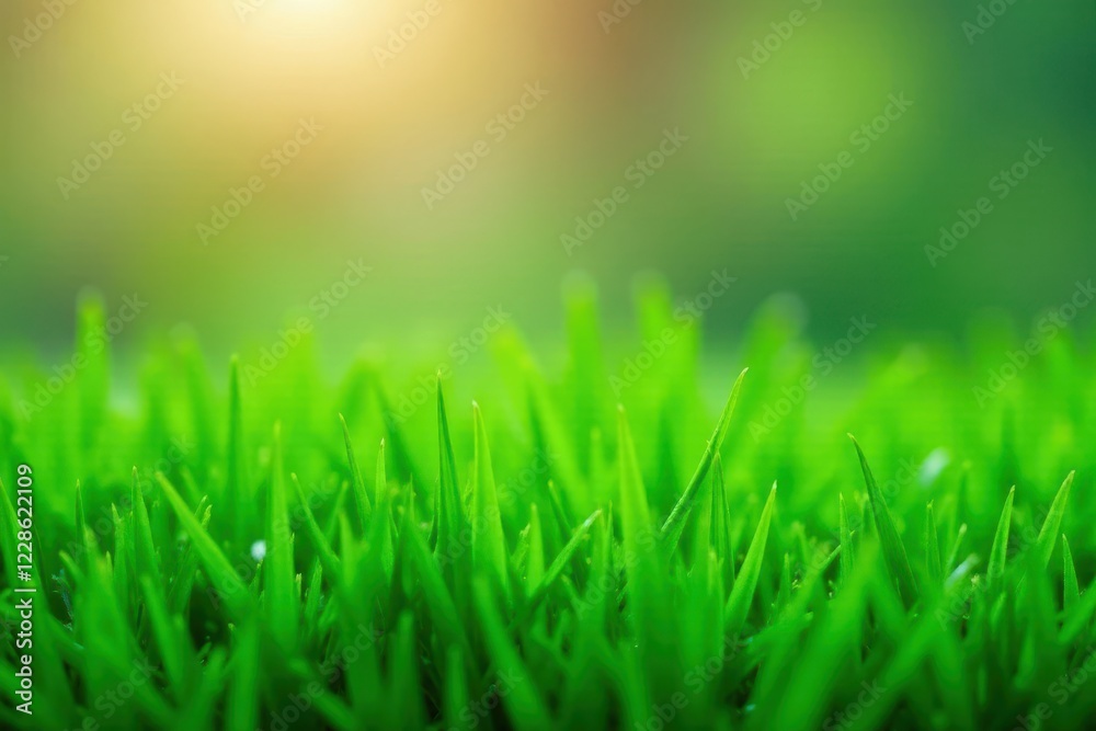 Obraz premium Lush, short green grass, even texture Fine blades, vibrant hue , growth, yard