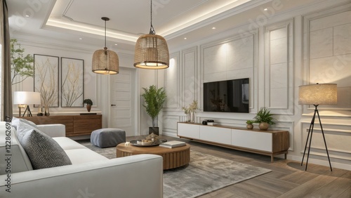 Stylish Modern Living Room with Natural Elements