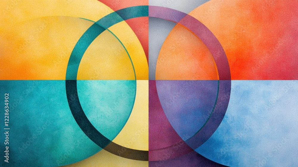 Fototapeta premium Abstract Watercolor Circles