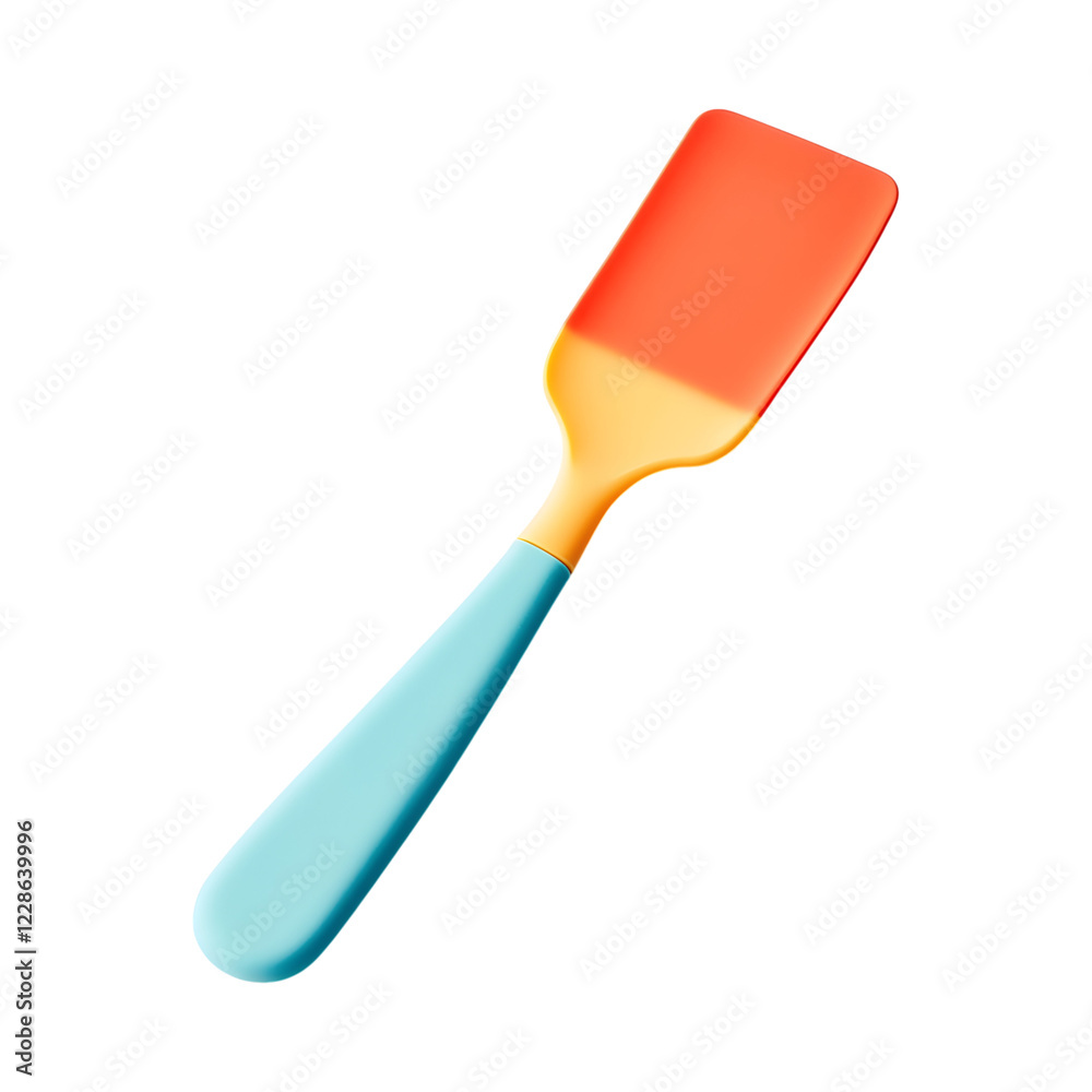 Contemporary Silicone Baking Scraper with Spat Handle Isolated on Transparent Background Contemporary Silicone Baking Scraper with Spat Handle Isolated on Transparent Background