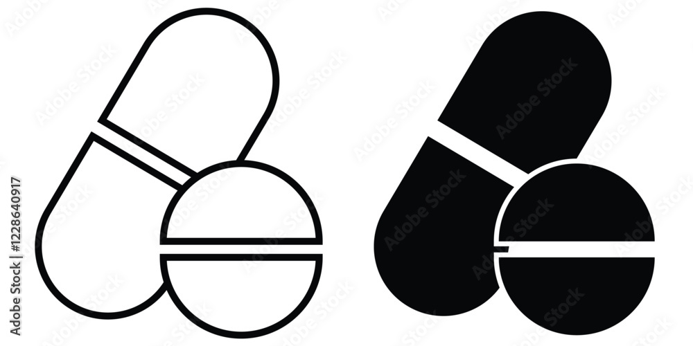 Medicine pills icon vector design eps 10. Medicine pills icon vector design eps 10.