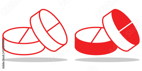 Medicine pills solid vector icon set vector design eps  888